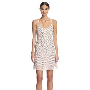 Basix Black Label spaghetti strap beaded Diamond Cocktail Dress - Size 4